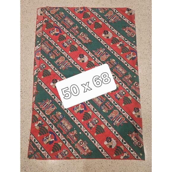 1986 Lucy Rigg Tablecloth Christmas Teddy Bear Train 50x68" & 6 Napkins Set VTG - Picture 7 of 7